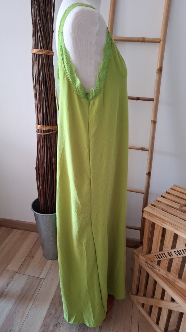 Robe longue vert anis – Image 3