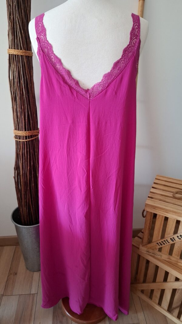 Robe longue rose fuchsia – Image 3