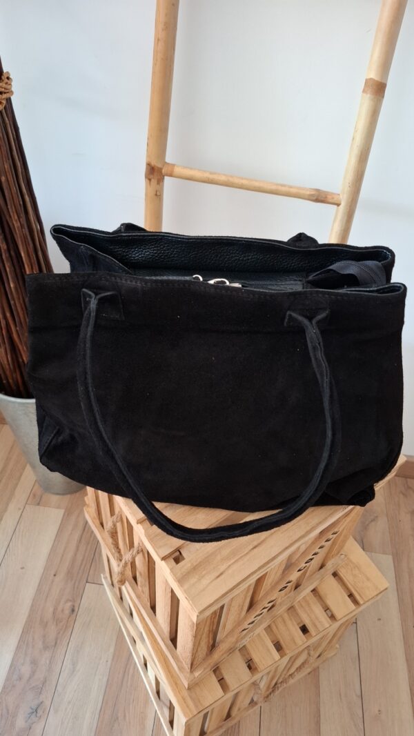 Sac en cuir noir – Image 3