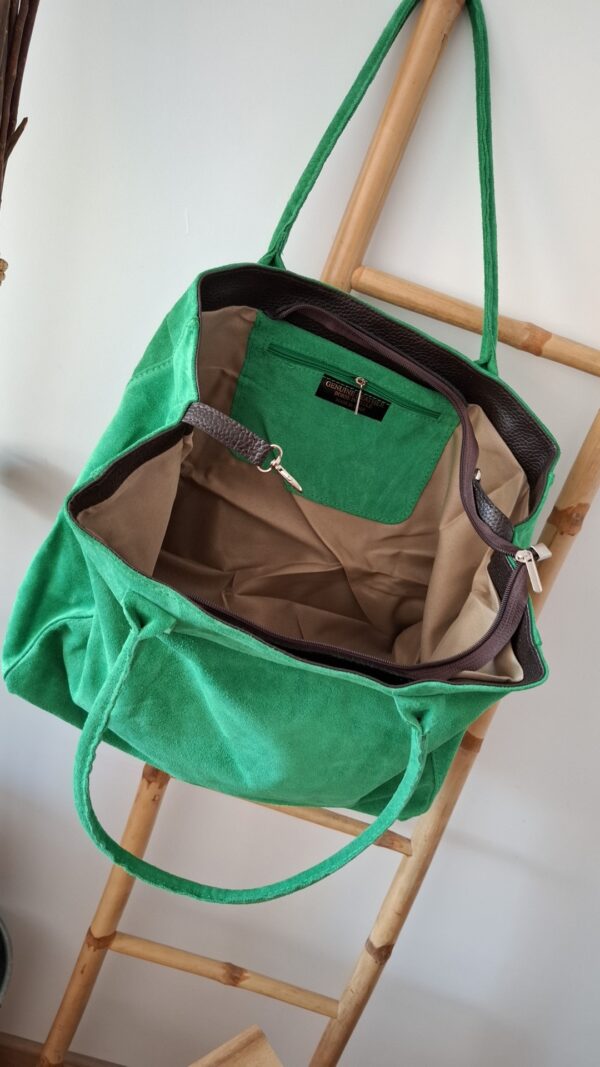 Sac en cuir vert – Image 2