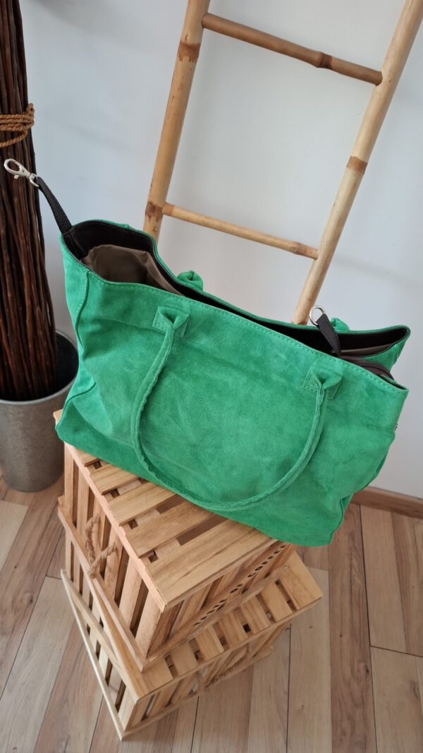 Sac en cuir vert – Image 3