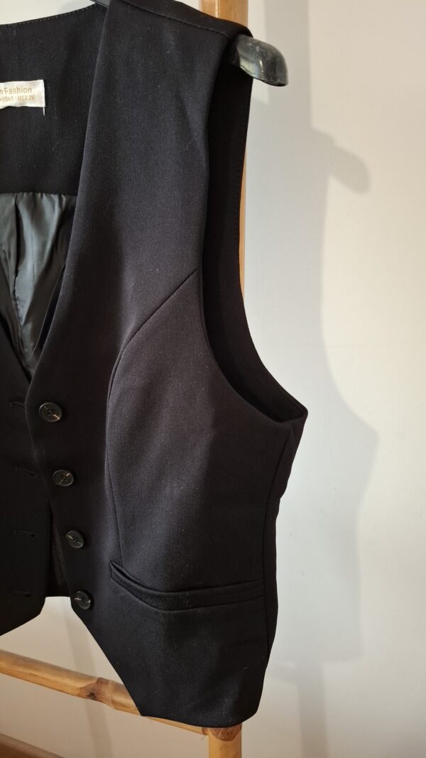 Blazer noir sans manches – Image 3