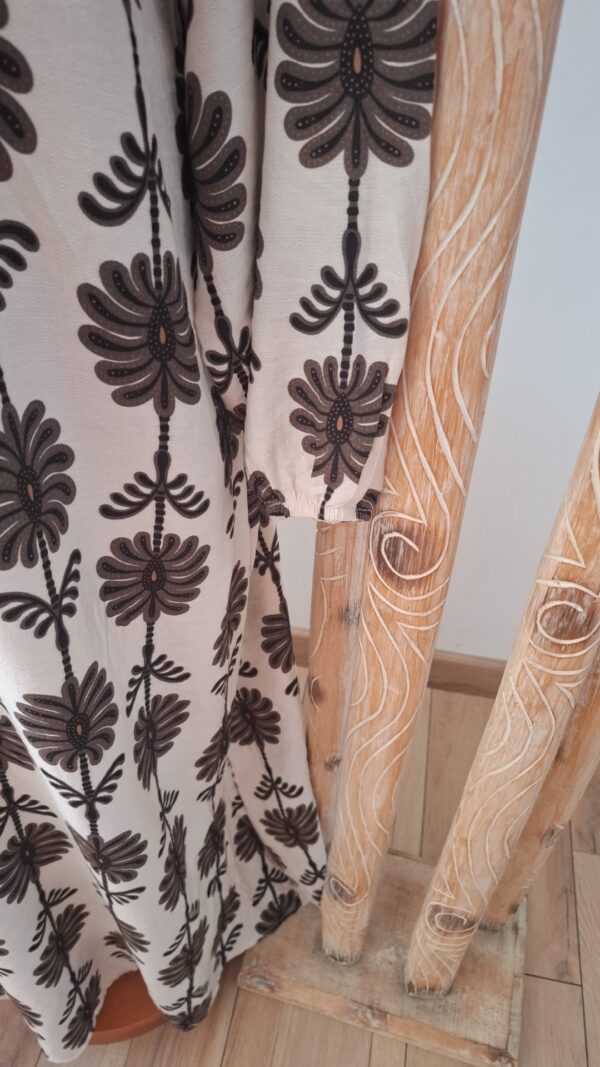 Robe LUSA longue noire à motifs – Image 4