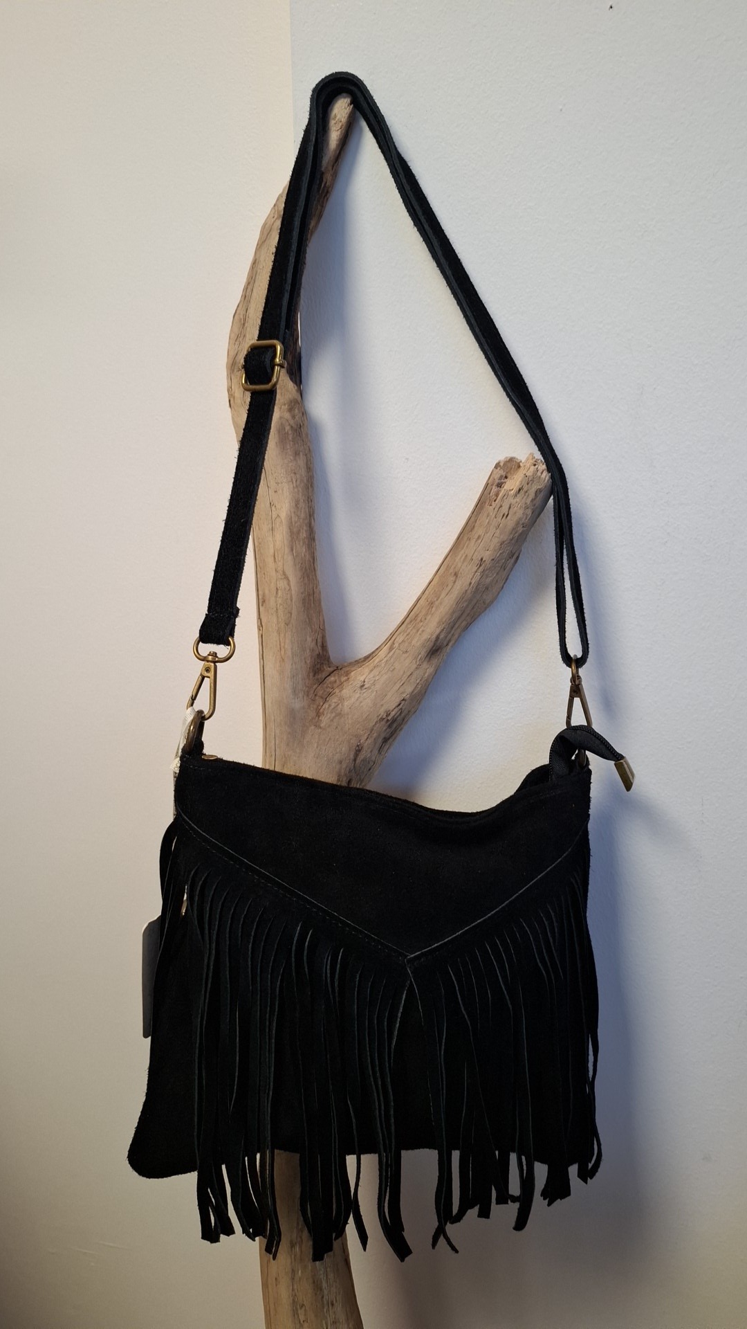 Sac à franges bohème Noir