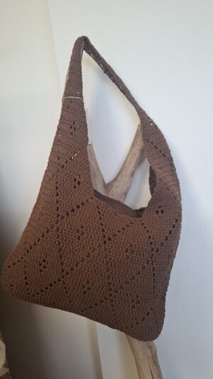 Sac crochet bohème Chocolat