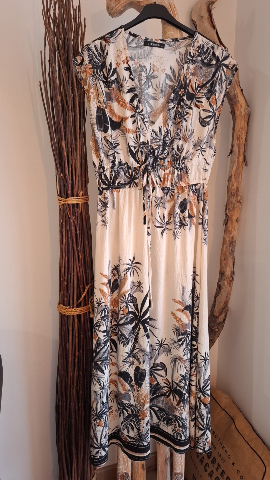 Robe longue exotique bleu – Image 6