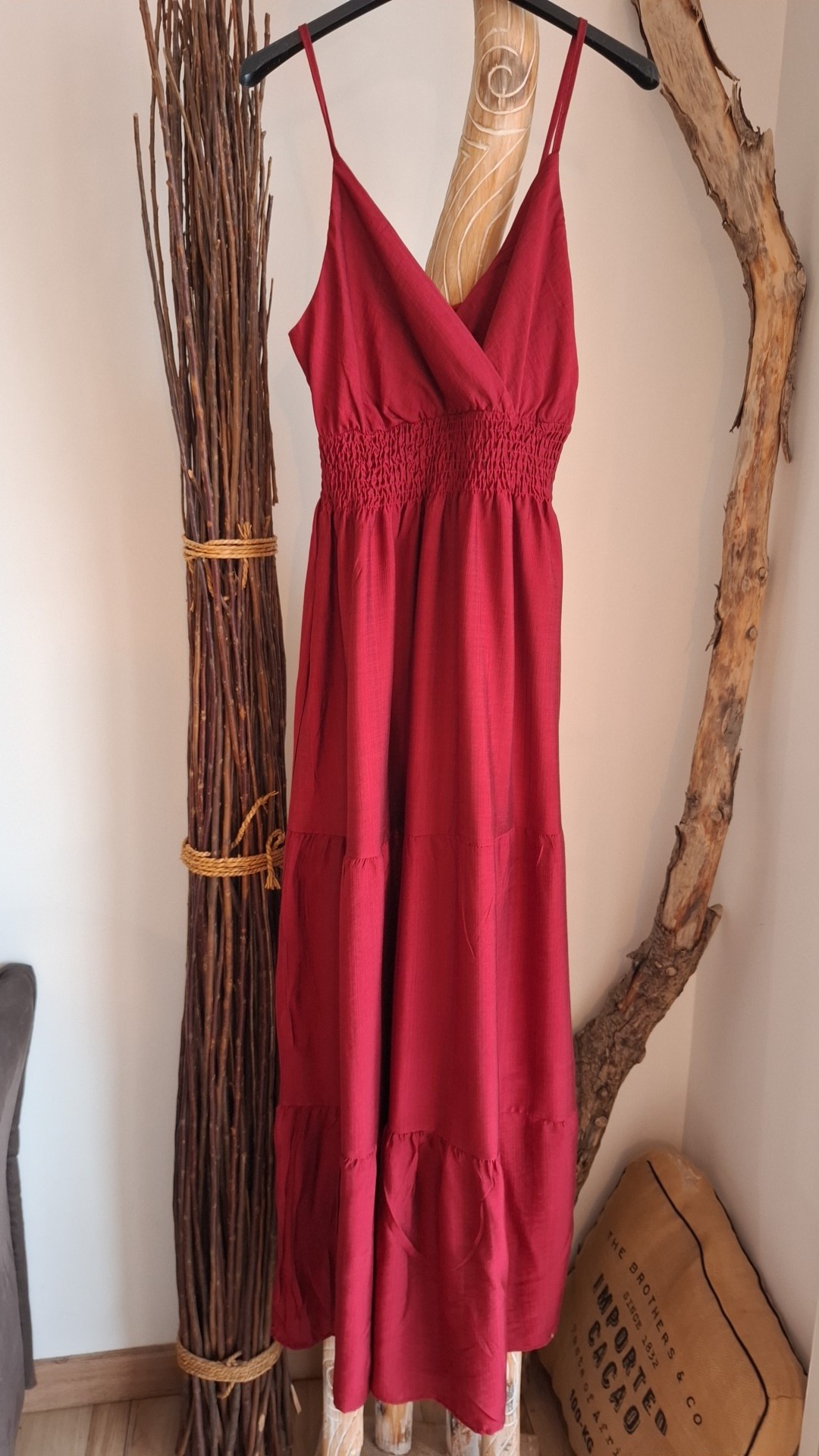 Robe longue rouge