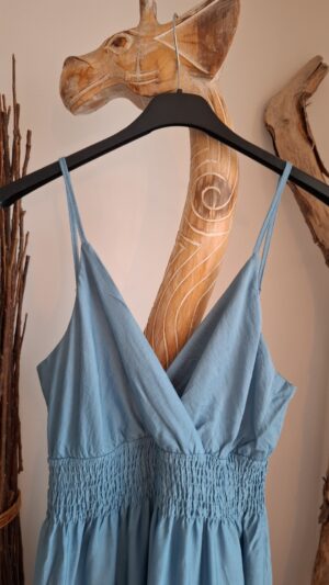 Robe longue bleu jean