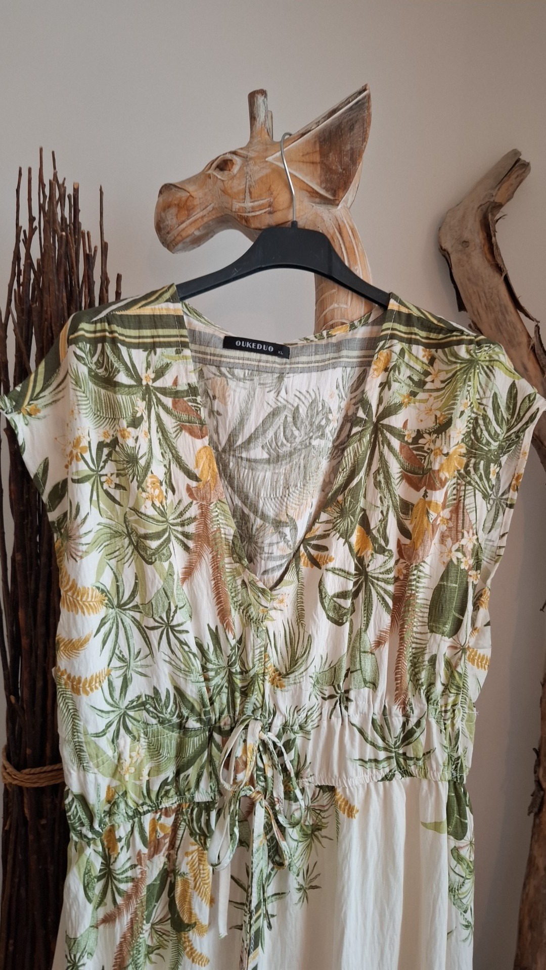 Robe longue exotique verte – Image 6