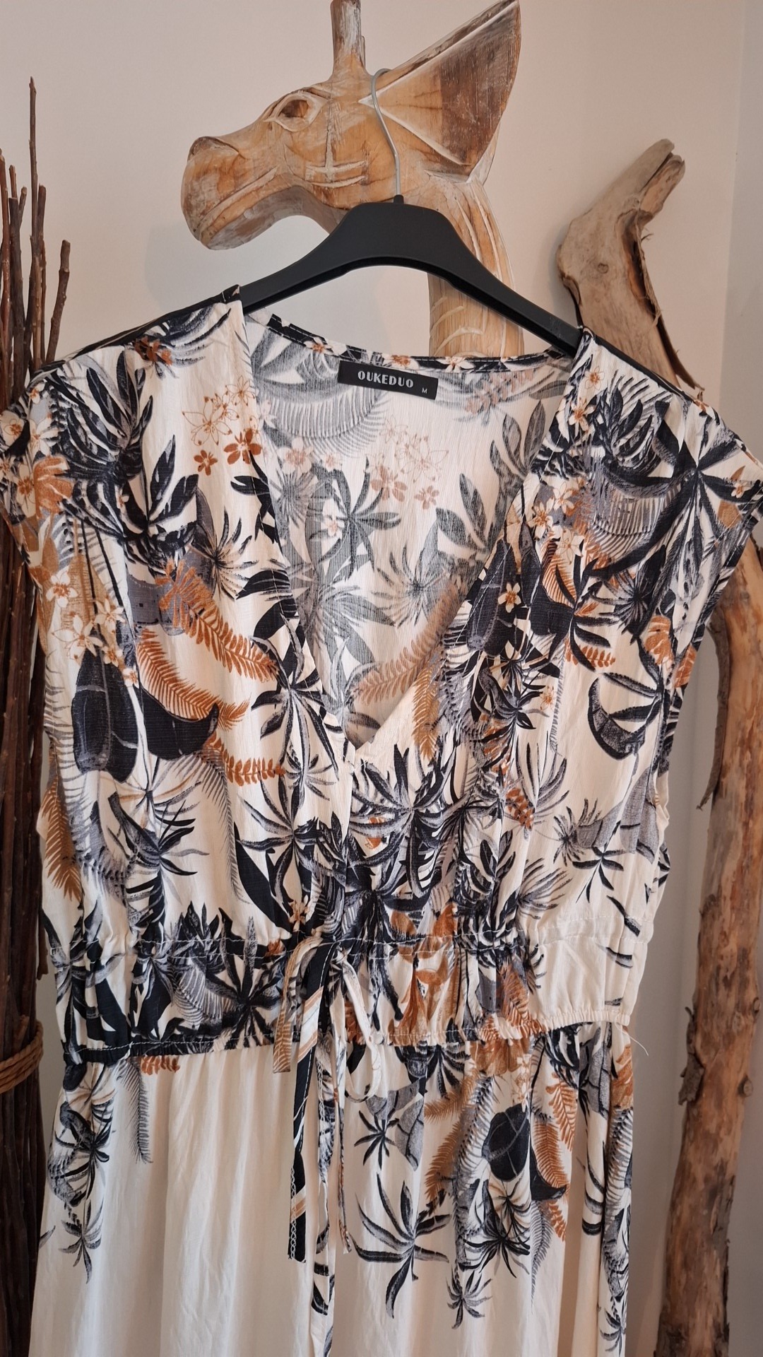 Robe longue exotique bleu – Image 4