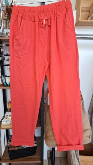 Pantalon décontracté et estival divers coloris